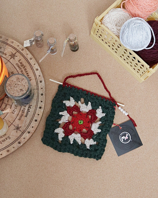 Granny square à suspendre - Noël