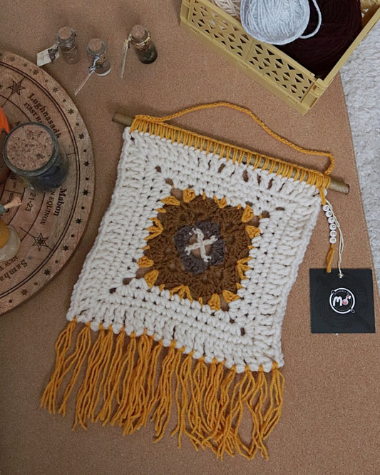 Granny square à suspendre - Golden